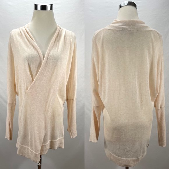 Anthropologie KNITTED & KNOTTED Lightweight Long Sweater Size L Stretch Tunic - Picture 1 of 11